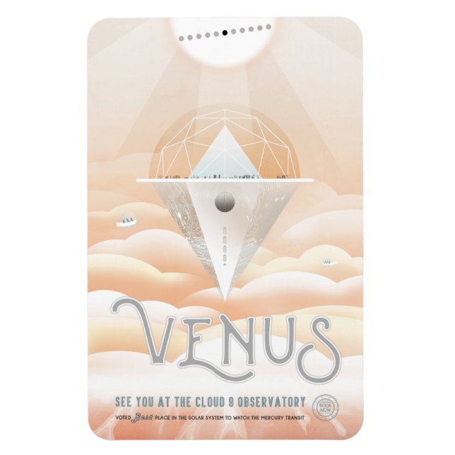 Sci-Fi Travel Ad, Planet Venus Magnet (Vertical)
