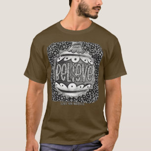 Sciatic Pain Awareness Believe Ornament Leopard ch T-Shirt