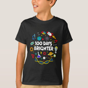 Science 100 Days Brighter Student Happy 100th Day T-Shirt