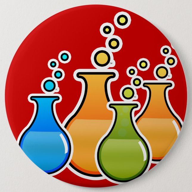 Science 6 Cm Round Badge (Front)