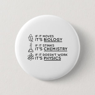 Science 6 Cm Round Badge