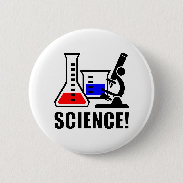 Science! 6 Cm Round Badge (Front)