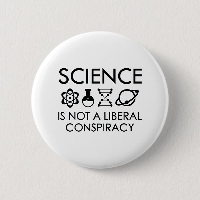 Science 6 Cm Round Badge (Front)