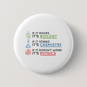 Science 6 Cm Round Badge