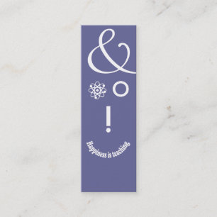 Science Ampersand Education Teacher Geek Face Mini Business Card