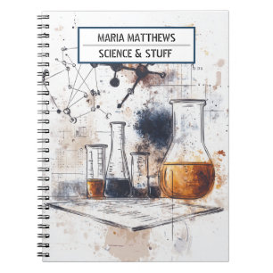 Science and chemistry themed Spiral Photo Notebook