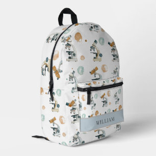 Science and Microscope Kids Back To School Printed Backpack
