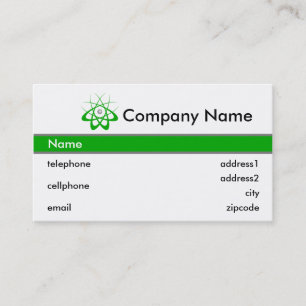 Science and Technology Business Card Design