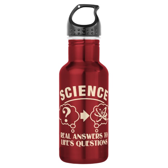 Science Answers - choose colour 532 Ml Water Bottle (Front)