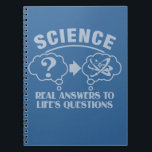 Science Answers custom notebook<br><div class="desc">Using the "customise it" function,  you can change (edit) the background colour of this item and add your own text if you wish. See my store for more items with this design.</div>
