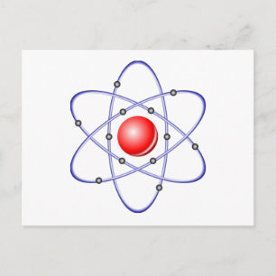Science Atom Diagram Postcard