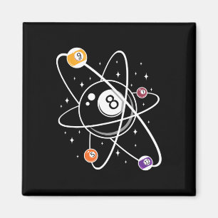 Science Atom Pool Lover 8- Billiards Magnet