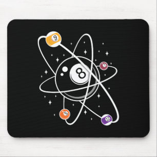 Science Atom Pool Lover 8- Billiards Mouse Pad