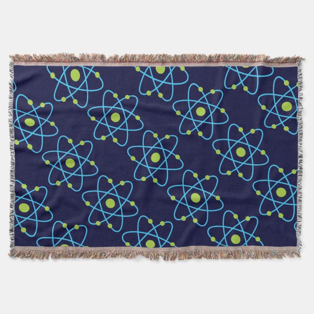 Science Atom Throw Blanket (Front)