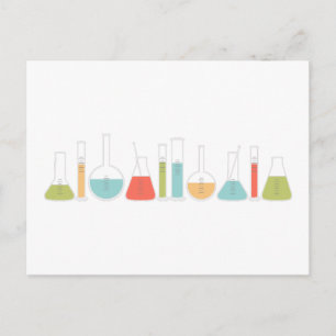 Science Beakers Postcard