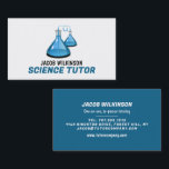 Science Beakers, Science Tutor, Teacher Business Card<br><div class="desc">Science Beakers,  Science Tutor,  Teacher Business Cards by The Business Card Store. Easily personalize these cards with your own wording by using the "personalize this template" section or click the "customize further" link to change the font styles,  colors and layout to suite.</div>
