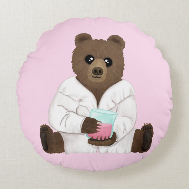 Science Bear Round Cushion (Front)