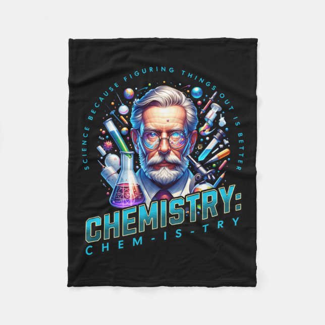 Science Because Figuring Things Out Is Better Fleece Blanket (Front)