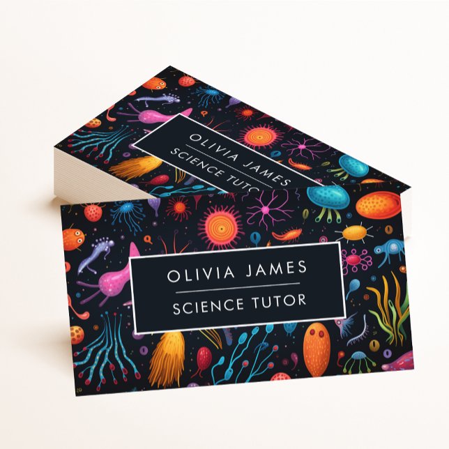 Science Biology Education Learning Tutor Teacher Business Card (Creator Uploaded)