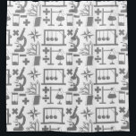 Science Biology Physics Geology Math Pattern Shower Curtain<br><div class="desc">A collection of science items forms this fun geek,  nerd pattern. There are items from various sciences including math,  biology,  physics,  geography,  geology and chemistry.</div>