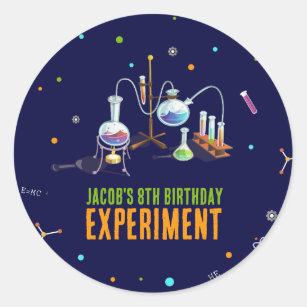 Science Birthday Classic Round Sticker
