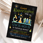 Science Birthday Invitation, Science Party Invite<br><div class="desc">Enjoy this printable science birthday invitation! It's the perfect way to invite guests to your little boy's science themed birthday party. This art invite is designed with boyish colours,  lab equipment,  and chalkboard text.</div>