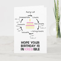 Science Birthday Kreb's Cycle Biology Cake Teacher