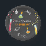 Science Birthday Paper plates Experiment Lab Boy<br><div class="desc">♥ A wonderful addition to your party! Science theme.</div>