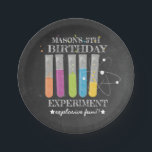 Science Birthday Party | Birthday Experiment Paper Plate<br><div class="desc">Science Birthday Party | Birthday Experiment Paper Plate - Put on your lab coat and we are in for explosive fun! Just the perfect decorative touch for your science party. No need for tests or experiments we've got you covered. This paper plate is part of our awesome science birthday party...</div>