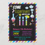 Science Birthday Party Invitation for a Girl<br><div class="desc">Science birthday party invitation for a girls birthday. This is the perfect invitation for your daughter's mad scientist party.</div>