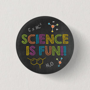 Science Birthday Party   Science is Fun 3 Cm Round Badge