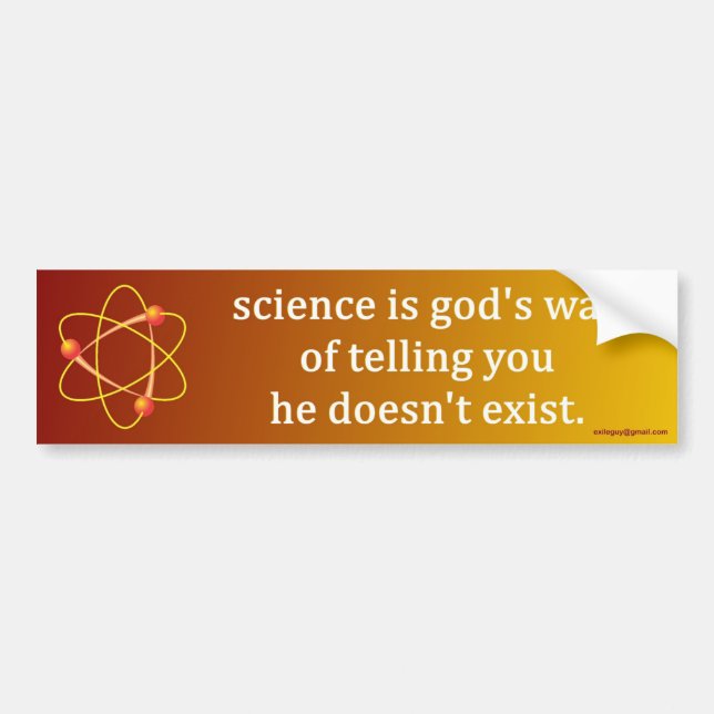 science bumper sticker (Front)