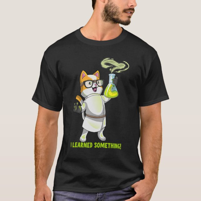 Science Cat Chemistry Cute Cation Pawsitive Elemen T-Shirt (Front)