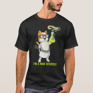Science Cat Chemistry Mad Scientist Kitten Cation  T-Shirt