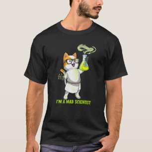 Science Cat Chemistry Mad Scientist Kitten Cation T-Shirt