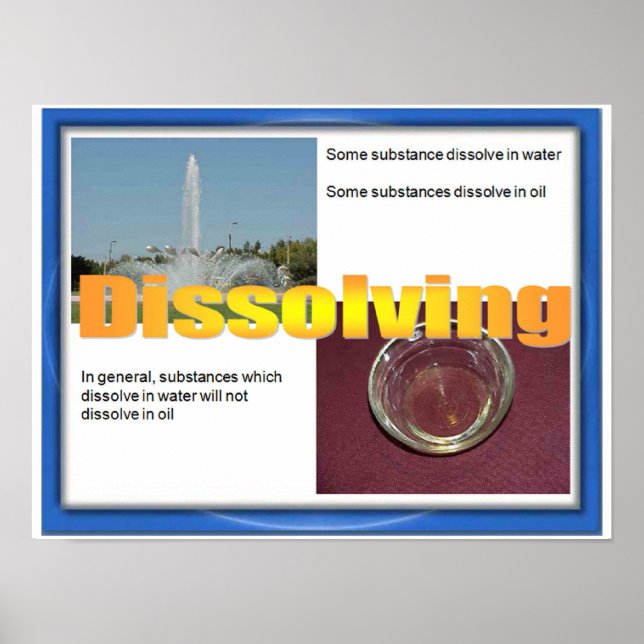 Science, Chemistry, Dissolving Poster (Front)