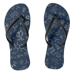 Science / Chemistry Doodle Pattern Jandals