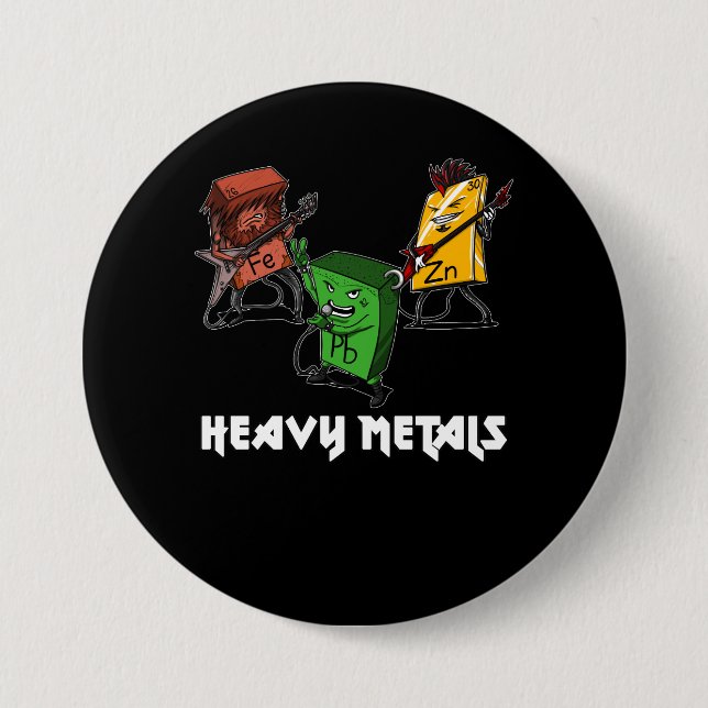 Science Chemistry Heavy Metals Nerd Geek 7.5 Cm Round Badge (Front)