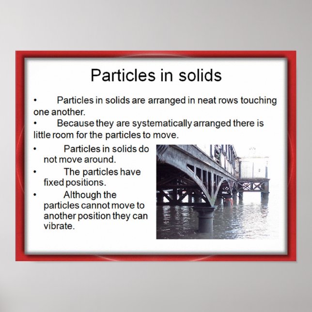 Science, Chemistry, Particles in Solids Poster (Front)