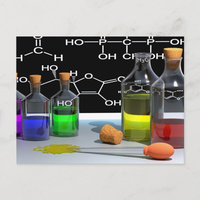 science chemistry postcard (Front)