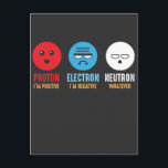 Science Chemistry Pun Proton Electron Neutron Postcard<br><div class="desc">The Ideal Chemistry Pun Gift for Scientists and Chemists. A Atom Design if you like Proton,  Neutron and Electron.</div>