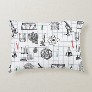 Science Chemistry Scientist Pattern Decorative Cushion