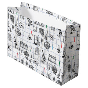 Science Chemistry Scientist Pattern Large Gift Bag
