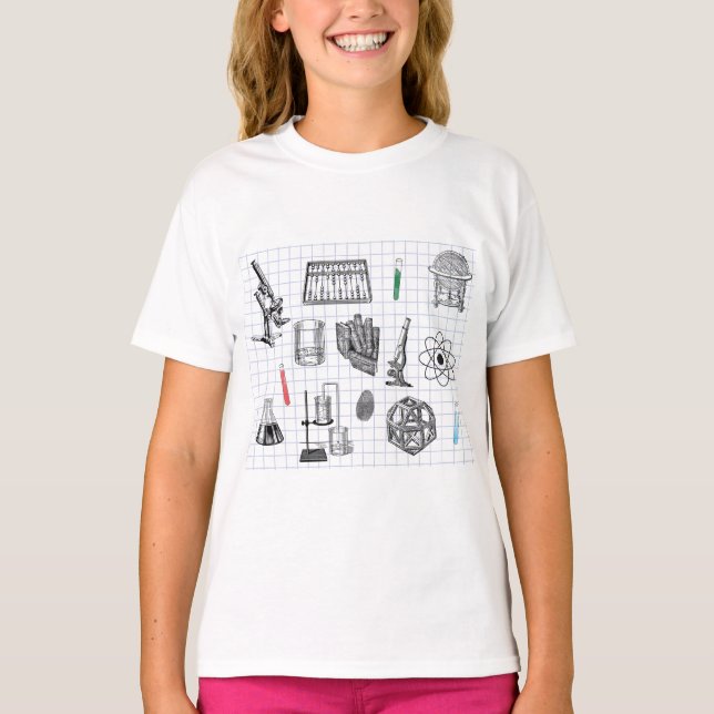 Science Chemistry Scientist Pattern T-Shirt (Front)