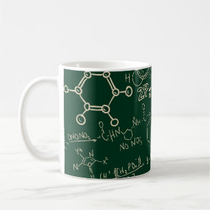 Science, chemistry, vintage laboratory pattern coffee mug