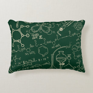 Science, chemistry, vintage laboratory pattern decorative cushion