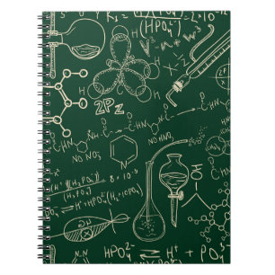 Science, chemistry, vintage laboratory pattern notebook