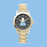 Science Chemistry Watches<br><div class="desc">This fun science wrist watch features a beaker in the centre with a liquid inside.  In addition,  the numbers are chemical elements to make an interesting watch that a scientist would love.  This watch makes a great gift for the scientist in your life or for you!  Copyright Kathy Henis</div>