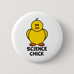 Science Chick 6 Cm Round Badge