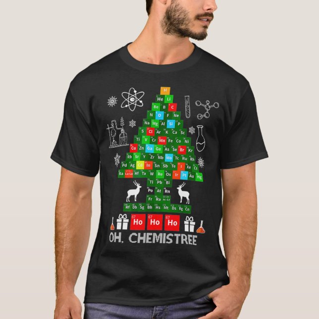 Science Christmas  Oh Chemist Tree Chemistree T-Shirt (Front)